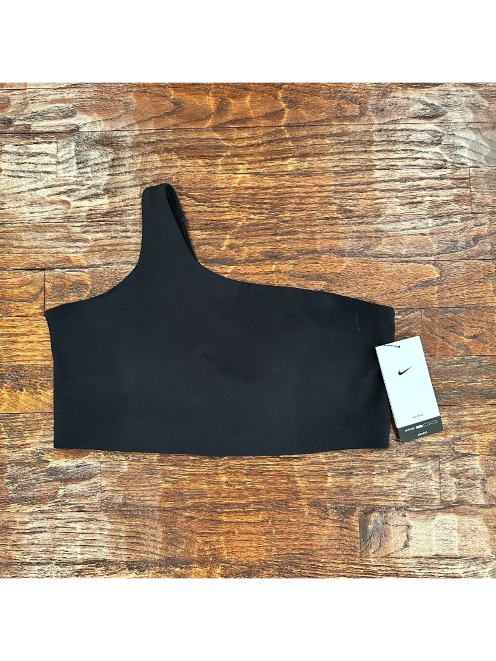NWT XL Black Nike Zenvy One Shoulder Sports Bra Black Women’s